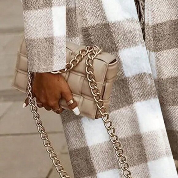 Multicolor Casual Women's Regular Fit Long Loose Jacket - Picture 4 of 5